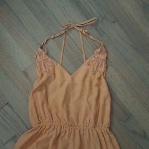 Vtg Original Linen Hippie Dress fr/ California